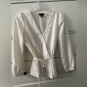 Jcrew white office top